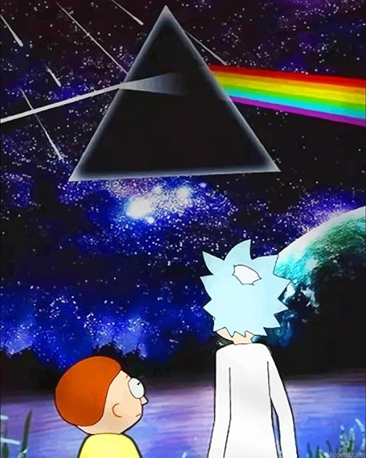Pink Floyd Rick And Morty New Painting By Numberss.png