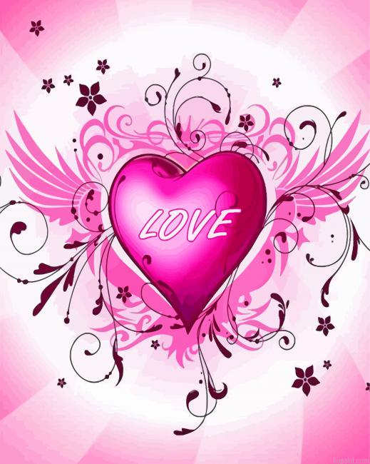 Pink Heart Painting By Numberss.png