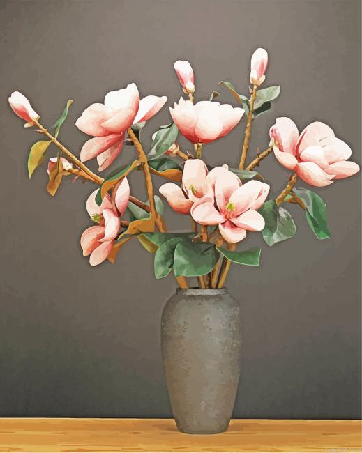 Pink Magnolia Vase Painting By Numberss.png