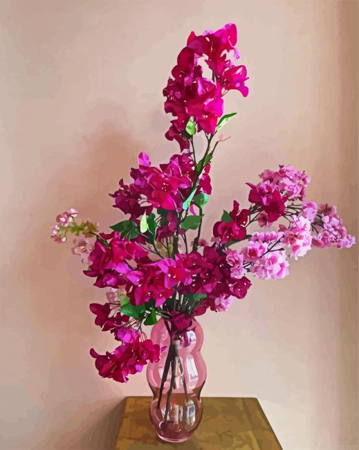 Pink Purple Bougainvillea Vase Paint By Numbers.png