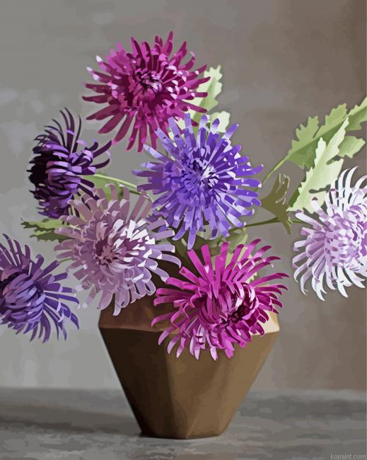 Pink Purple Chrysanthemum Vase Painting By Numberss.png