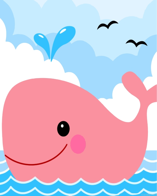 Pink Whale Painting By Numberss.png