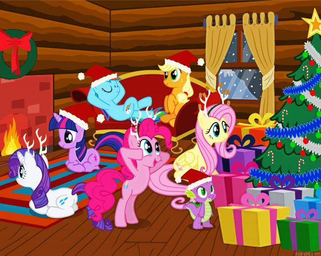 Pinkie Pie With Friends Painting By Numberss.png