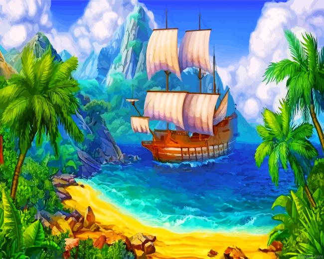 Pirate Ship Painting By Numberss.png