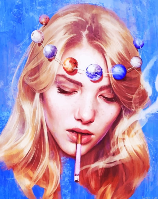 Planets Girl New Painting By Numberss.png