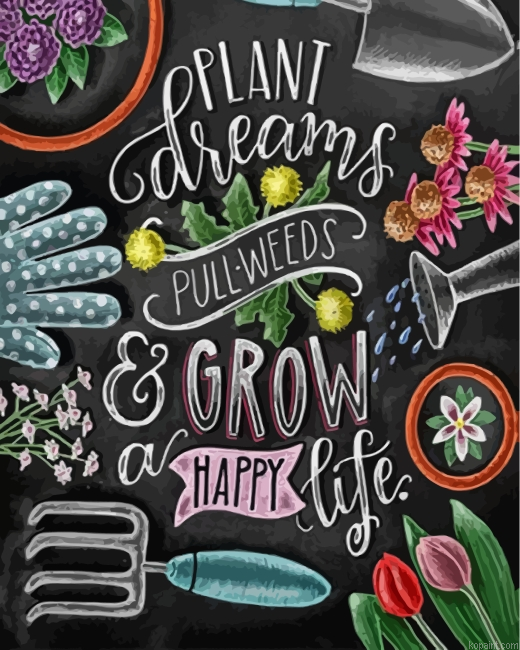 Plant Dreams And Grow A Happy Life Painting By Numberss.png