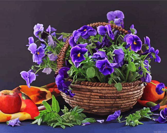 Plants Purple Flowers Painting By Numberss.png