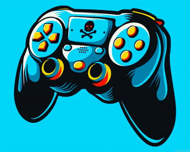 Playstation Controller Art Painting By Numberss.png