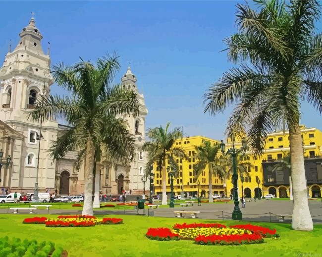 Plaza De Armas De Lima Paint By Numbers