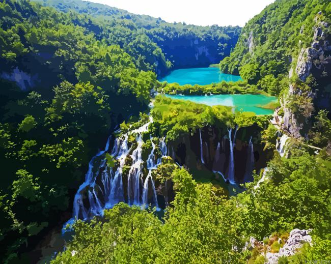 Plitvice Lakes National Park Croatia Painting By Numberss.png