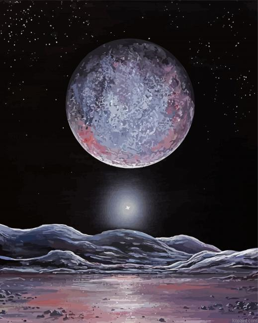 Pluto Planet Paint By Numbers