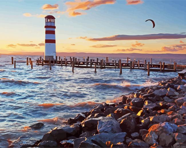 Podersdorf Am See Lighthouse Painting By Numberss.png