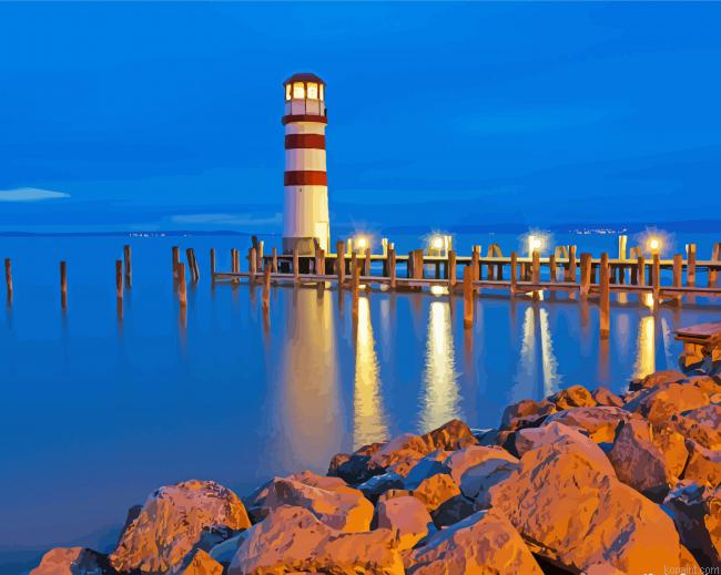 Podersdorf Lighthouse Austria Paint By Numbers