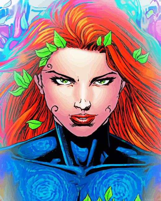 Poison Ivy Character Illustration Painting By Numberss.png