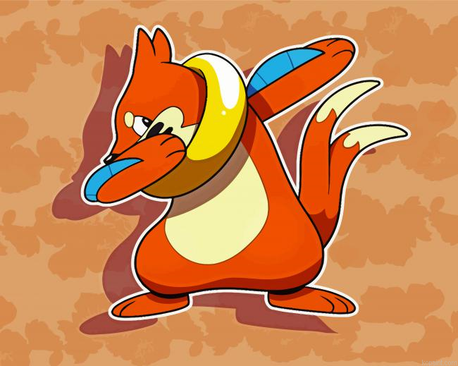 Pokemon Buizel Paint by Numbers