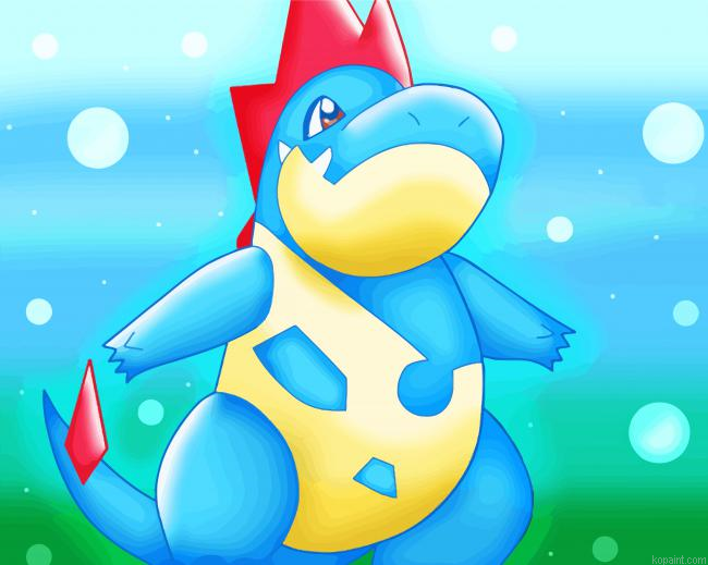 Pokemon Croconaw Art Painting By Numberss.png