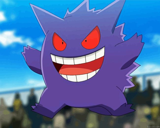 Pokemon Ectoplasma Paint By Numbers