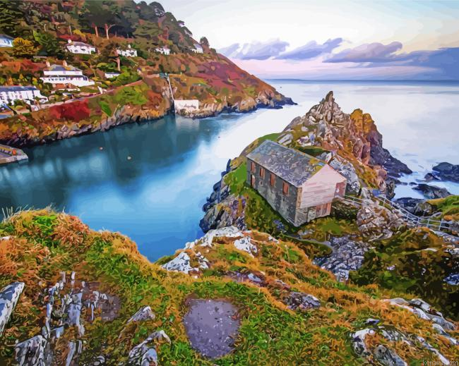 Polperro Village In England Painting By Numberss.png