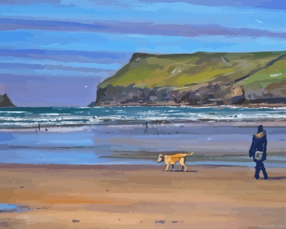 Polzeath Beach North Cornwall Painting By Numberss.png