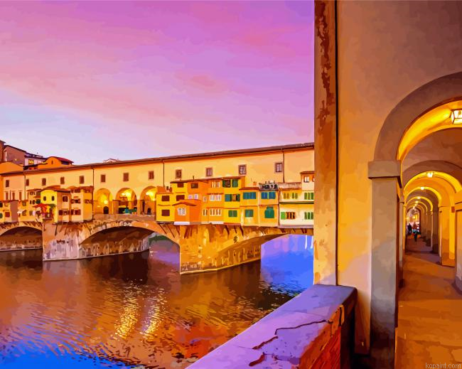 Ponte Vecchio Bridge Florence Italy Painting By Numberss.png