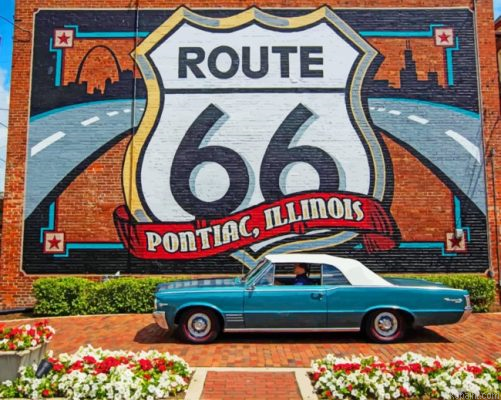 Pontiac Near The Flowers And Graffiti Painting By Numberss.png