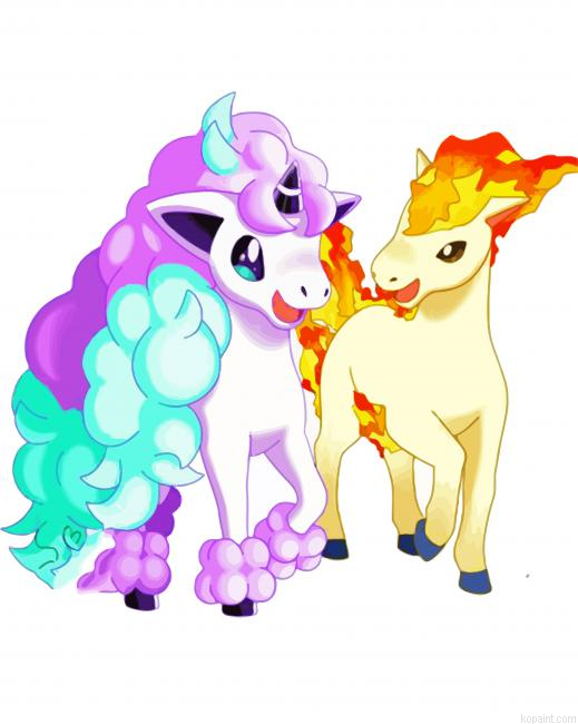 Ponyta Pokemon Paint By Numbers.png
