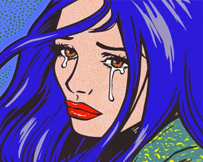 Pop Art Crying Girl Paint By Numbers.png