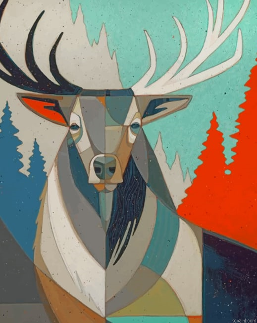 Pop Art Elk New Painting By Numberss.png