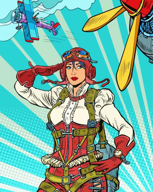 Pop Art Military Pilot Painting By Numberss.png