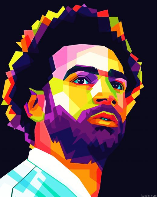 Pop Art Mohamed Salah Painting By Numberss.png