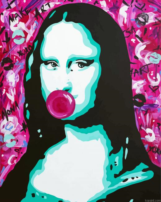 Pop Art Mona Lisa Bubblegum Painting By Numberss.png