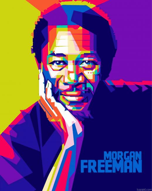 Pop Art Morgan Freeman Painting By Numberss.png