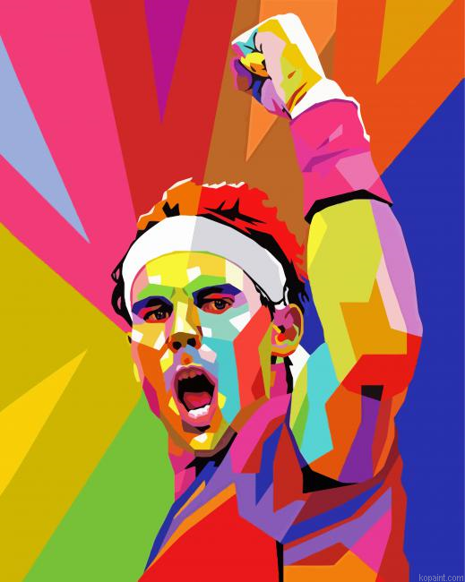 Pop Art Rafael Nadal Painting By Numberss.png
