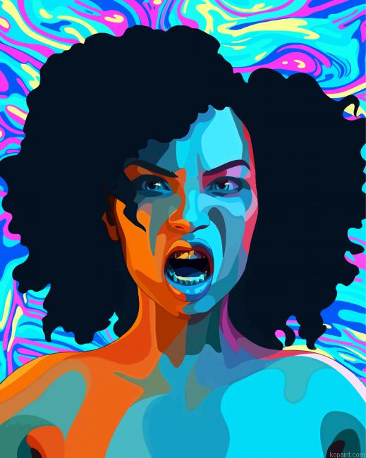 Pop Art Woman Screaming Painting By Numberss.png
