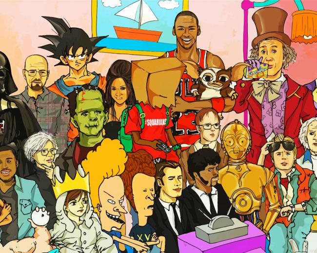 Pop Culture Characters Paint By Numbers