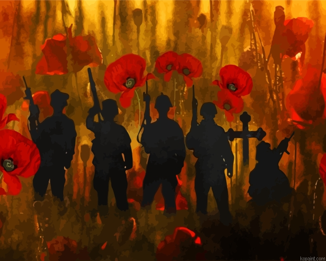 Poppies And Soldiers Painting By Numberss.png