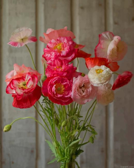 Poppies Bouquet New Painting By Numberss.png