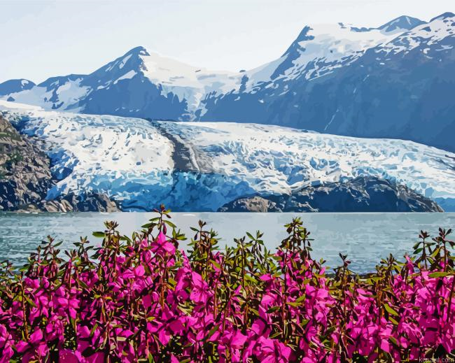 Portage Glacier Alaska Paint By Numbers