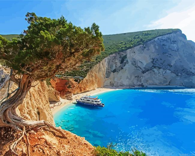 Porto Katsiki Lefkada Paint By Numbers