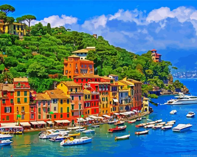 Portofino Harbour Painting By Numberss.png