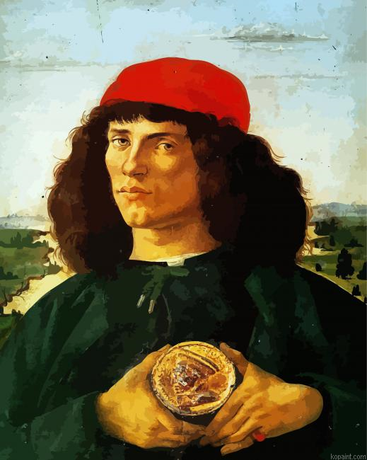 Portrait Of A Man With A Medal Of Cosimo The Elder Paint By Numbers