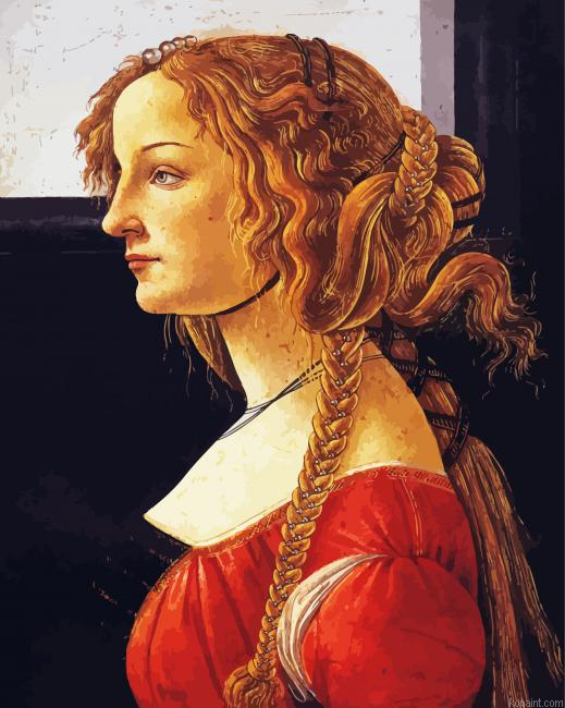 Portrait Of A Young Woman Botticelli Paint By Numbers