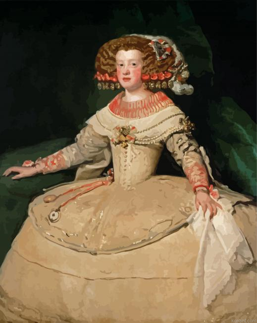 Portrait Of The Infanta Maria Theresa Of Spain By Velazquez Paint By Numbers.png