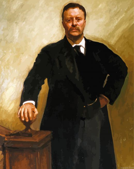 Portrait Of Theodore Roosevelt By Sargent Painting By Numberss.png