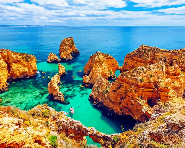 Portugal Algarve Seascape Painting By Numberss.png