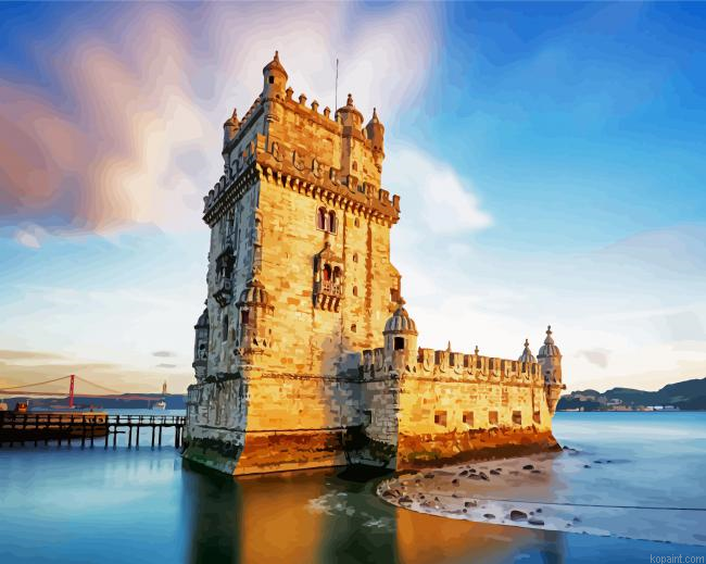 Portugal Belem Tower Painting By Numberss.png