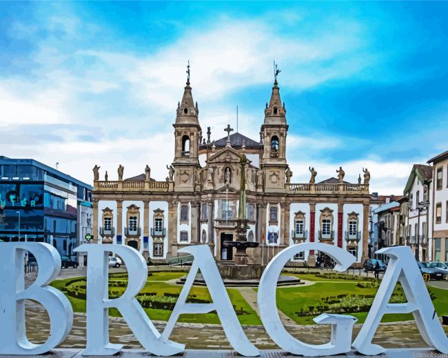 Portugal Braga City Paint By Numbers