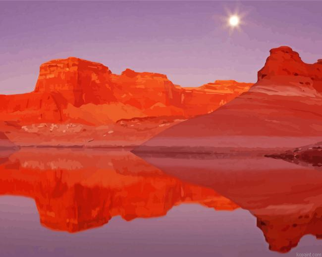 Powell Lake Reflection Painting By Numberss.png