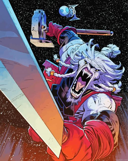 Powerful Battle Beast Painting By Numberss.png