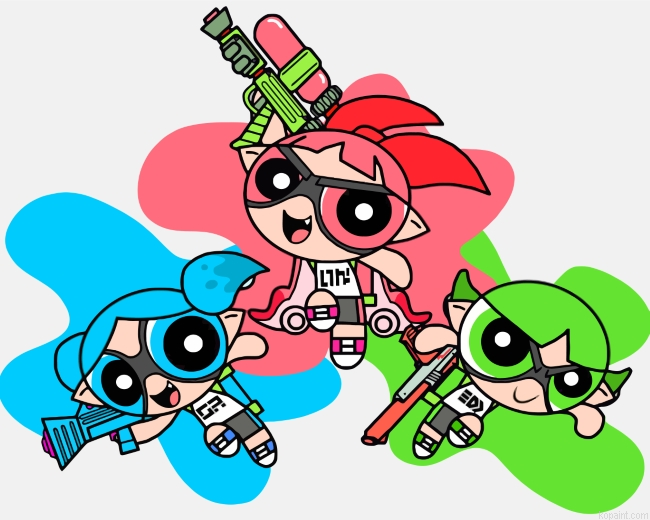 Powerpuff Girls Animation Painting By Numberss.png
